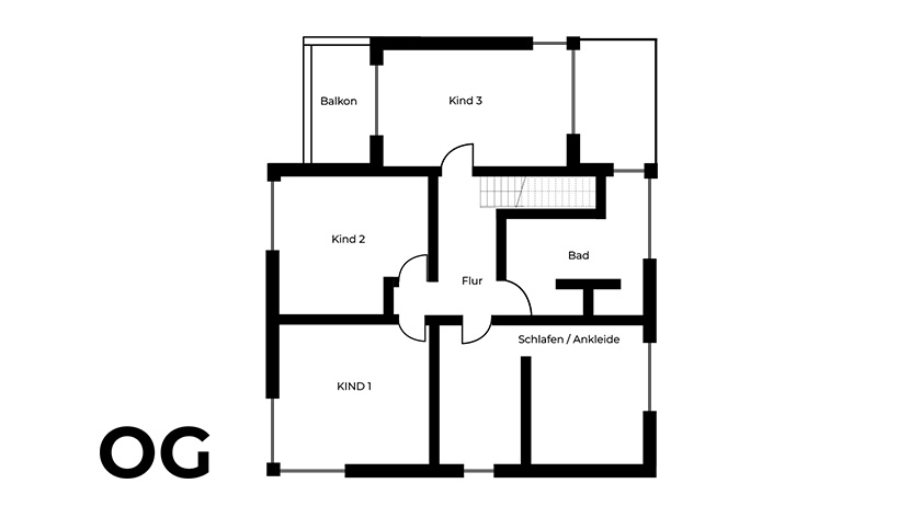 Grundriss Obergeschoss