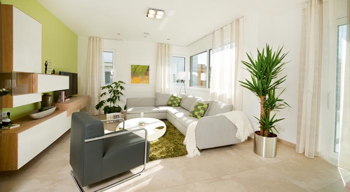 Wohnbereich Musterhaus Mannheim – Balance 250 von WeberHaus