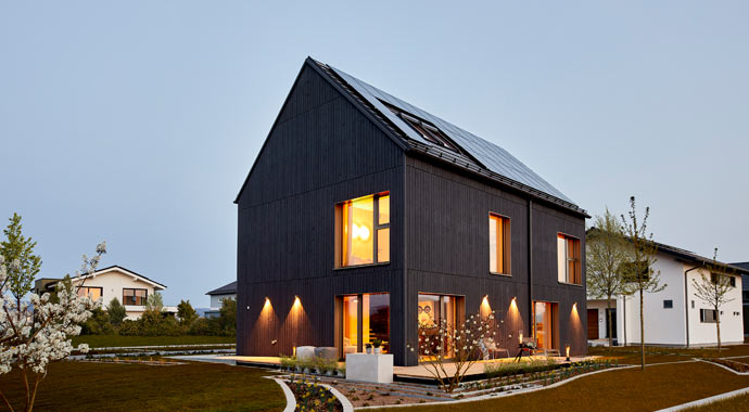 Außenansicht Musterhaus Schwarzwald von Bau-Fritz