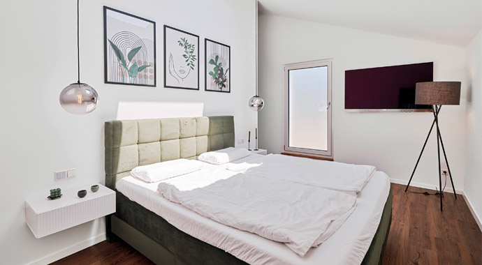 Schlafzimmer Haus Bieg von Fertighaus WEISS