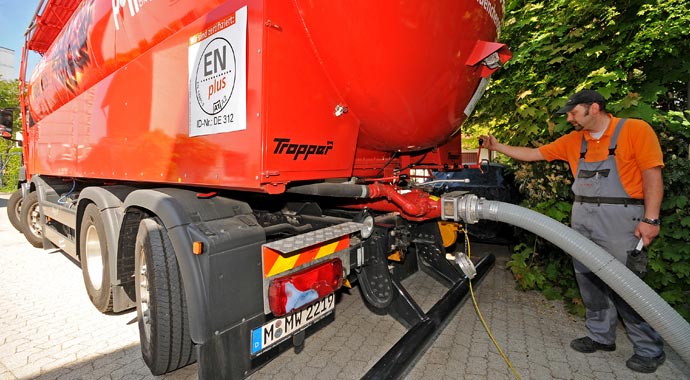 Pelletheizung DEPI Pelletanlieferung