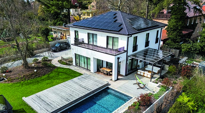 Außenansicht Walmdach 404 von LUXHAUS