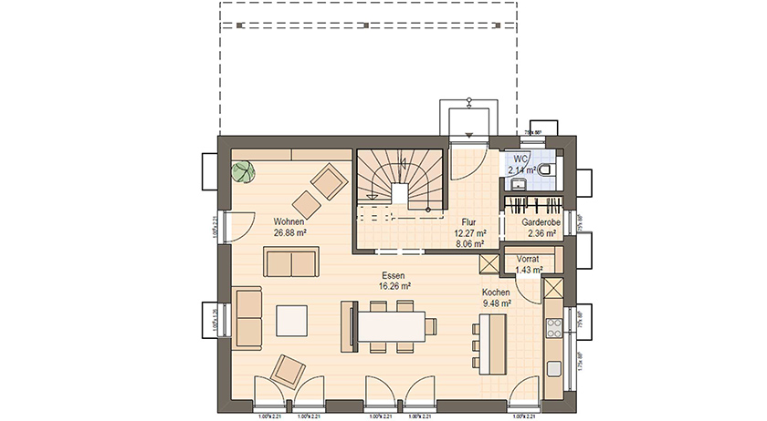Haas MH Falkenberg 139 Grundriss Erdgeschoss