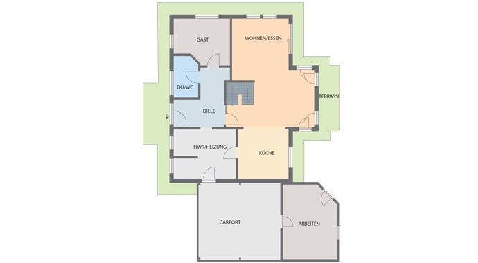 Stommel Haus Silberlinde-Schreiber Grundriss Erdgeschoss