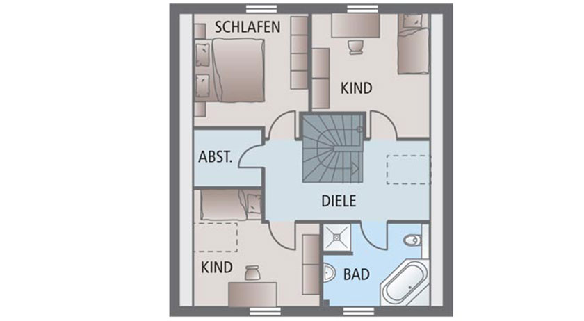 Heinz von Heiden B.I.G. 160 Grundriss Obergeschoss