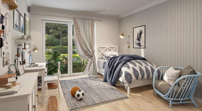 Kinderzimmer Chalet 122 edition von Favorit Massivhaus