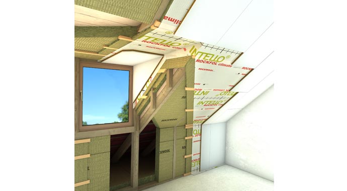 Untersparrendämmung „Aerorock UD“ von Deutsche Rockwool.