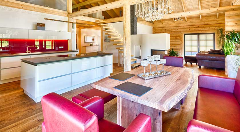 Essbereich Blockhaus Espoo deluxe von LéonWood