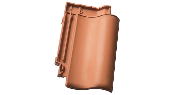 Dacheindeckung Nelskamp Hohlfalz-Ziegel H 15 naturrot