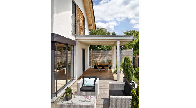 Regnauer Hausbau Haus Bruckberg Terrasse