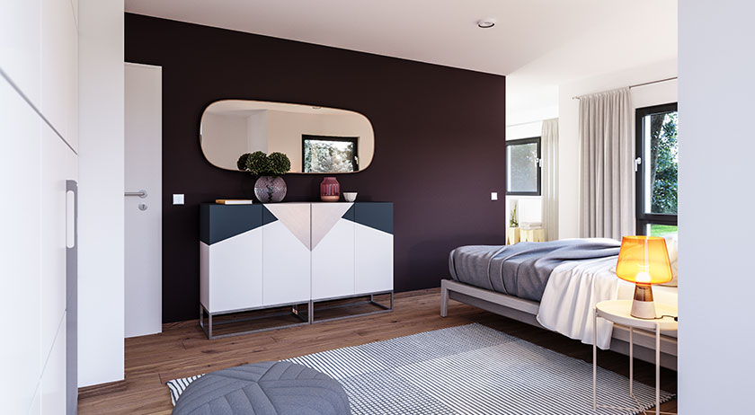 Schwabenhaus Selection-E-145 Wohnbeispiel Schlafzimmer