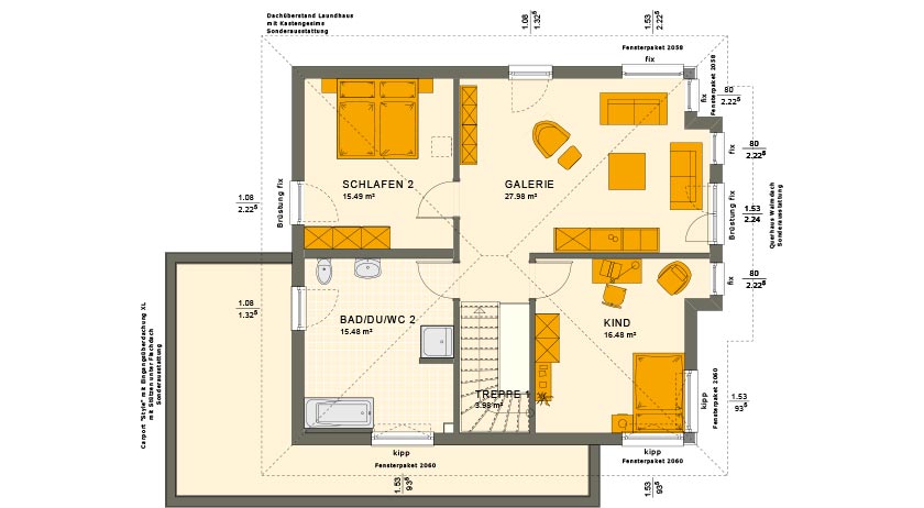 Living Haus Solution 151 V8 Grundriss Obergeschoss