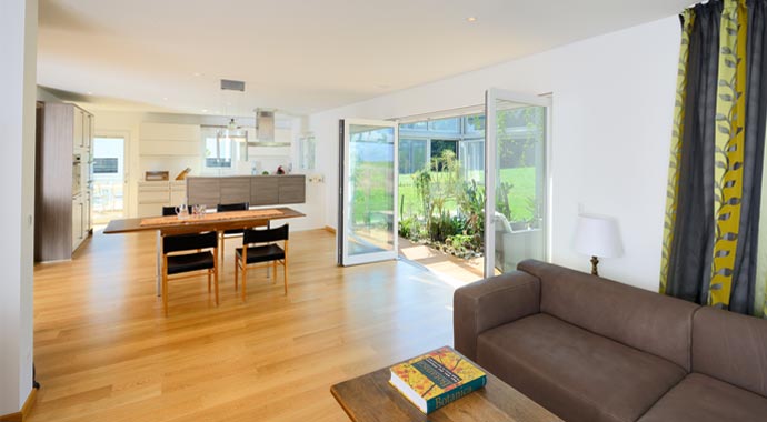 Fertighaus Weiß Kundenhaus Kienhöfer Wohnbereich