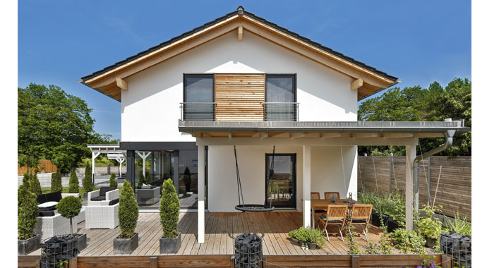 Regnauer Hausbau Haus Bruckberg Außenansicht