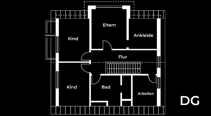 Grundriss Dachgeschoss Sento 403 von FingerHaus