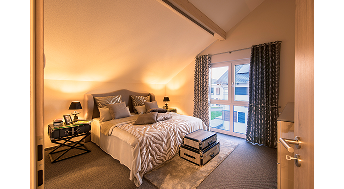 FingerHaus Musterhaus Neo Schlafzimmer