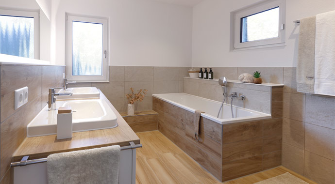 Badezimmer Kundenhaus Moser von SchwörerHaus