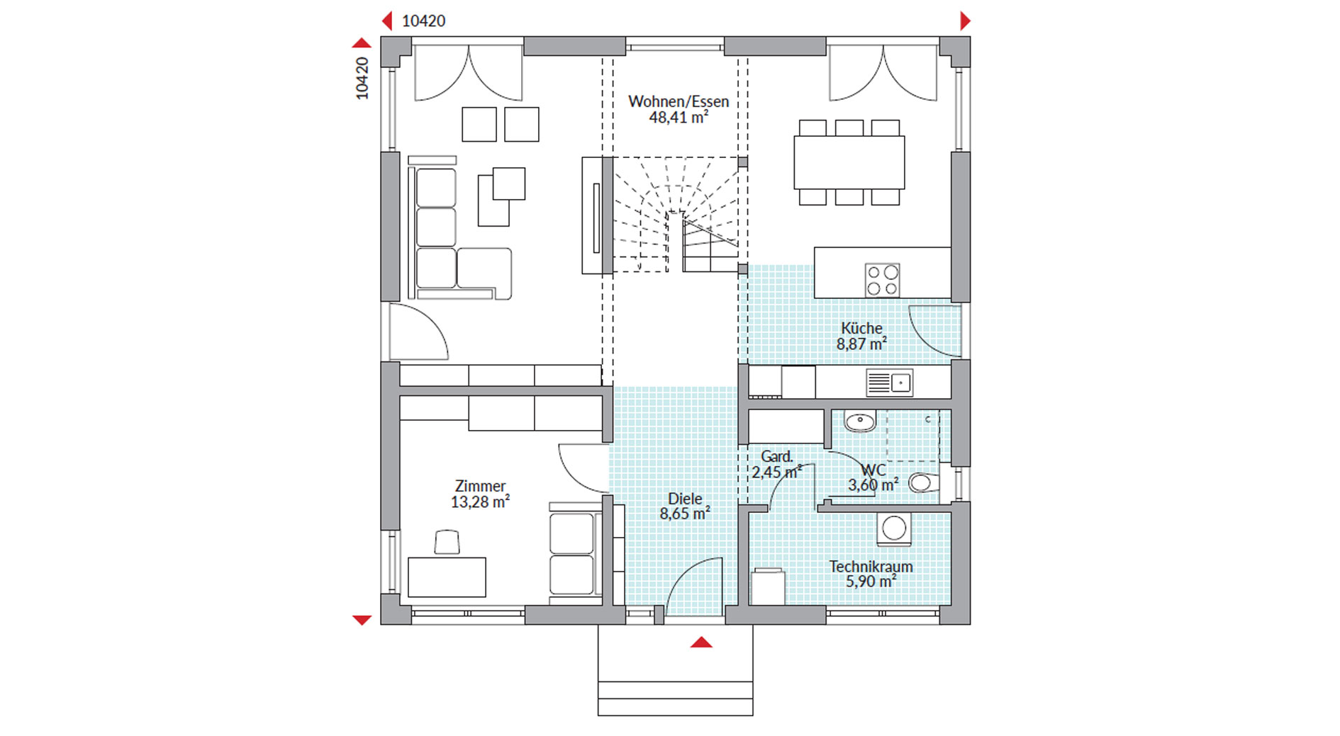 Grundriss Obergeschoss