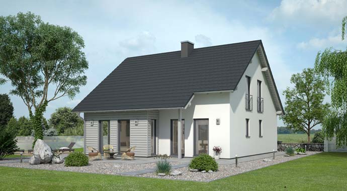 Außenansicht Innovationshaus 140 von Ytong Bausatzhaus