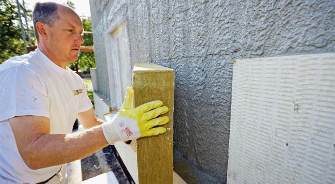 Fassadendämmung mit Mineralwolle