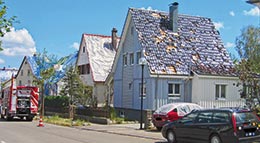 Sturmsicheres Dach Dächer mit Sturm- und Hagelschaden