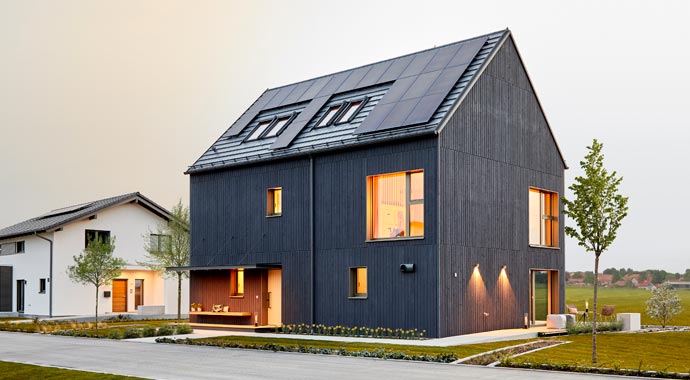 Außenansicht Musterhaus Schwarzwald von Bau-Fritz