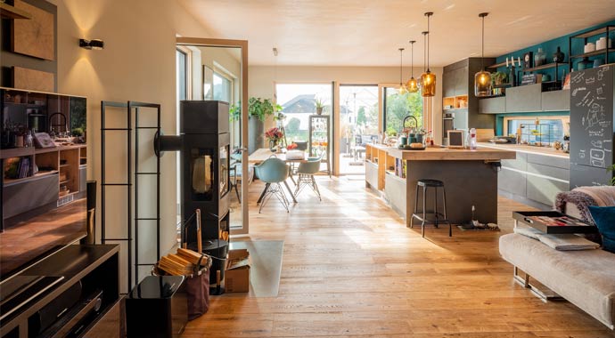 Wohnbereich Bungalow Bayern von Griffner Haus