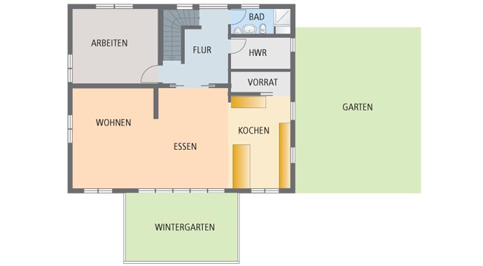 Fertighaus Weiß Kundenhaus Kienhöfer Grundriss Erdgeschoss