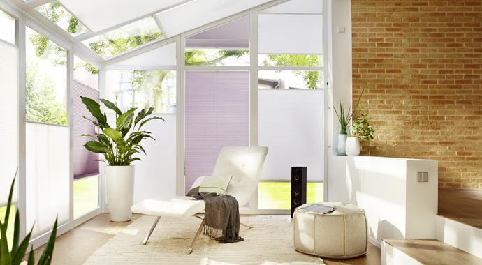 Sonnenschutz-Plissees von Duette, Gardinia