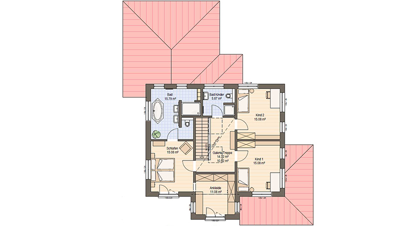 Haas MH Poing 187 Grundriss Obergeschoss