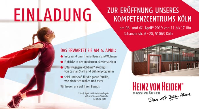 Einladung zur Eröffnung des Heinz von Heiden KompetenzCentrums in Köln