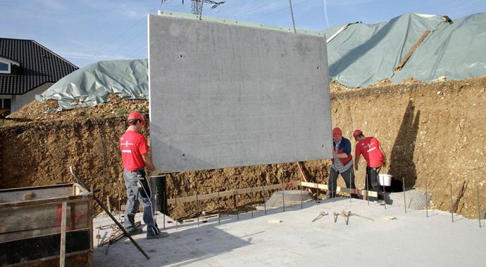 Glatthaar Fertigkeller Wandelement