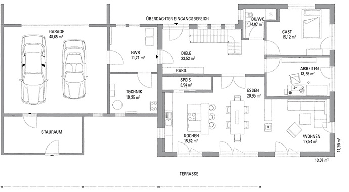 Grundriss Erdgeschoss SETROS 2.2330 von Kampa