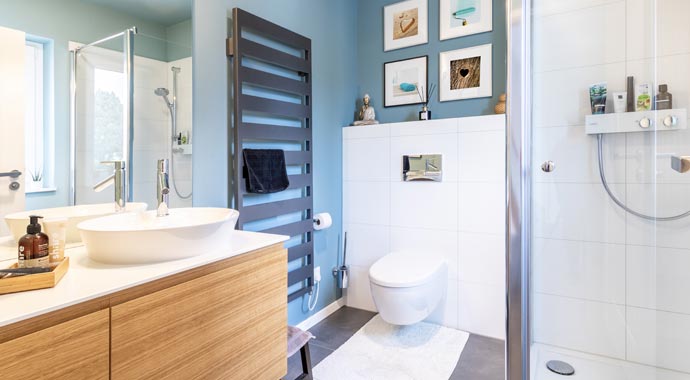 Badezimmer Passivhaus Jungbauer von STREIF Haus