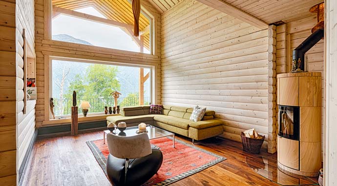 Wohnbereich Blockhaus Neu Finnland von LéonWood