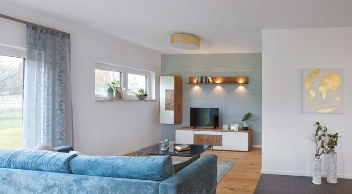Wohnbereich Musterhaus Günzburg von Fingerhut Haus