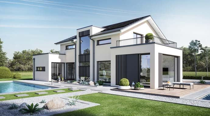 Außenansicht Stadtvilla CONCEPT-M 154 Hannover von Bien-Zenker