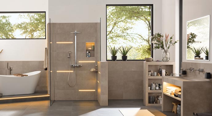Systemlösung für das moderne Badezimmer von Schlüter-Systems