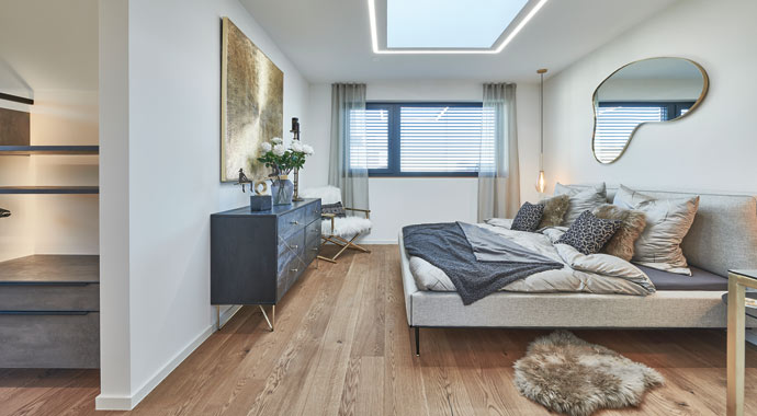 Schlafzimmer Musterhaus Schwarzwald von KAMPA