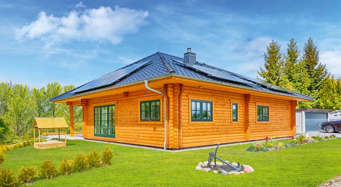 Außenansicht Blockhaus FINNARI von LéonWood