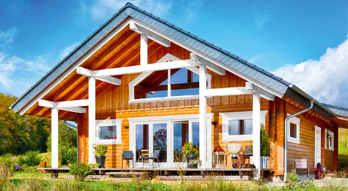 Außenansicht Blockhaus Espoo von LéonWood