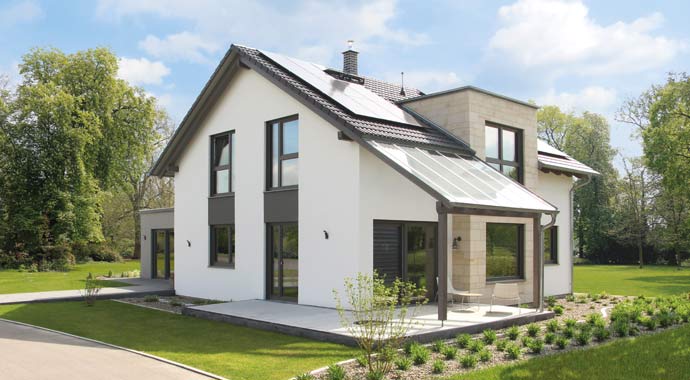 Außenansicht Fertighaus Günzburg von Hanse-Haus