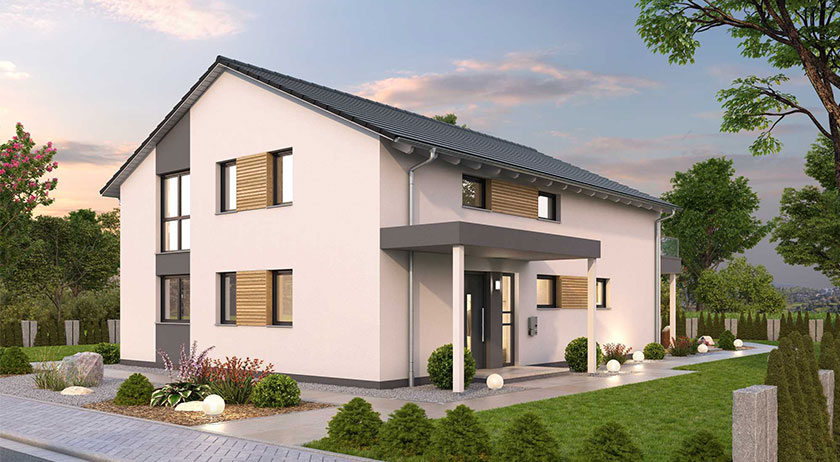 Ytong Bausatzhaus Zweifamilienhaus I 244 Außenansicht