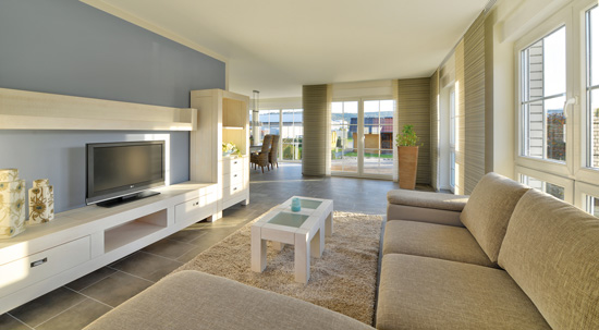 Musterhaus bei Koblenz Wohnzimmer