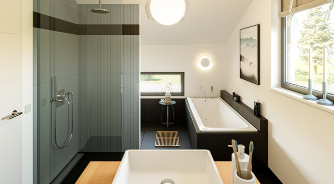 Badezimmer SmartSpace-E-120 E1 von Schwabenhaus