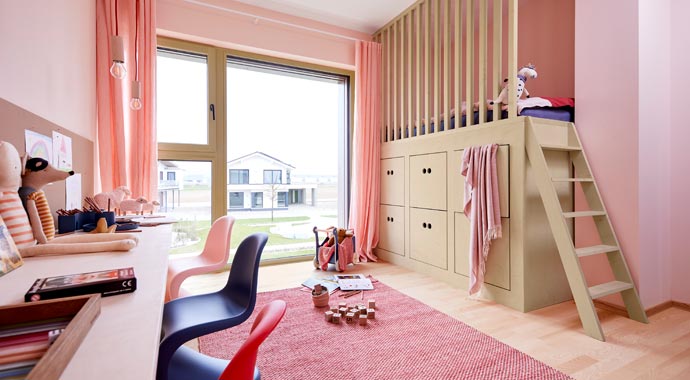 Kinderzimmer Musterhaus Schwarzwald von Bau-Fritz