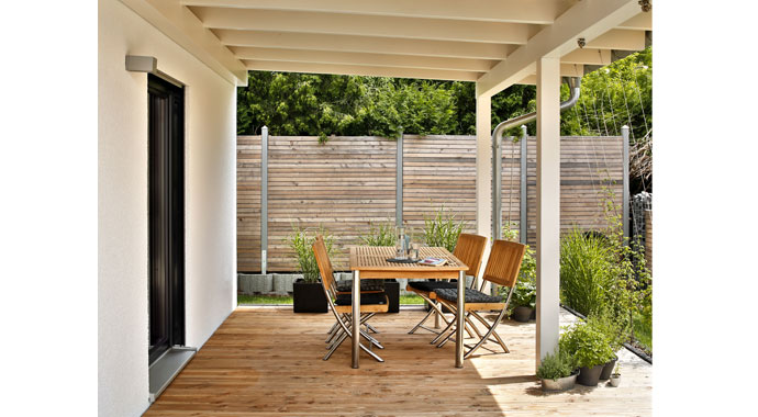 Regnauer Hausbau Haus Bruckberg Terrasse