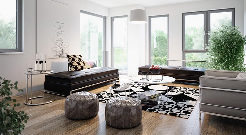 Living Haus Einfamilienhaus Solution 151 V8 Wohnbereich