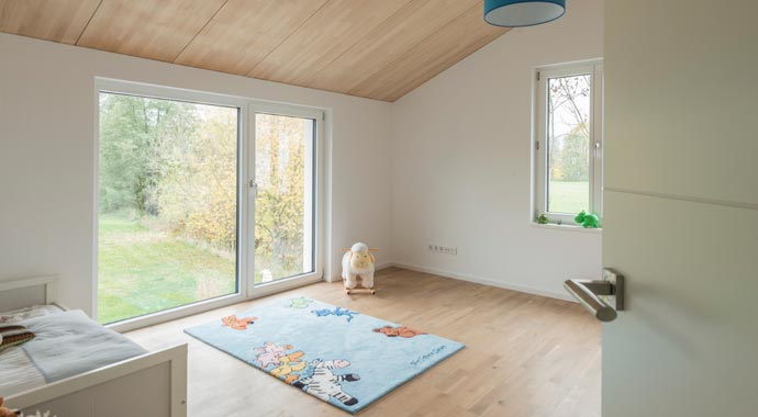 Klimaholzhaus Kundenhaus Wengertsmann Kinderzimmer
