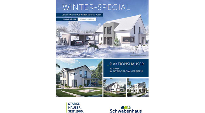 Flyer: Winter-Aktionshäuser von Schwabenhaus